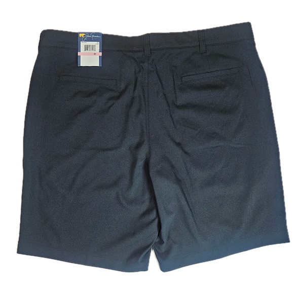 Jack Nicklaus Shorts Mens 40 Black Golf Performance Flat Front Polyester Chino - Picture 2 of 5